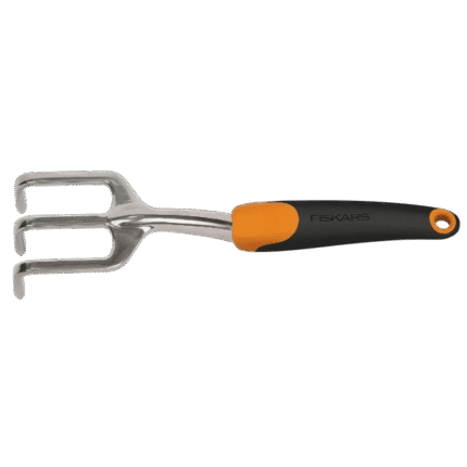 Fiskars Ergo Cultivator Garden Tool with Aluminum Head and Ergonomic Handle, 0.56 lbs, Orange