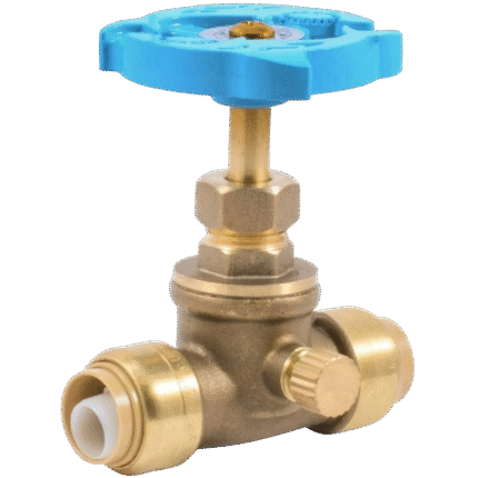 SharkBite 24634LFA Drain Stop Valve, 1/2-Inch x 1/2-Inch, Water Valve Shut-Off, Push-to-Connect, PEX, Copper, CPVC, PE-RT